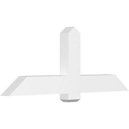 Ekena Millwork Eugene Architectural Grade PVC Gable Bracket, 60"W x 22 1/2"H x 4"D x 6"F, 9/12 Pitch GBP060X23X0406EUG00